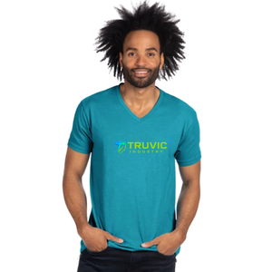 Camiseta de Cuello en V para Hombre, Algodón Premium, Casual, Manga Corta, Lisa, Personalizable con Impresión y Bordado, Venta al Por Mayor, OEM - Product Image 1