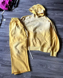 Ensemble Homme Haute Qualité Personnalisable Multicolore Uni Vintage Jogger Pantalon de Survêtement Sweat à Capuche Personnalisé Ensemble Survêtement Unisexe - Product Image 4