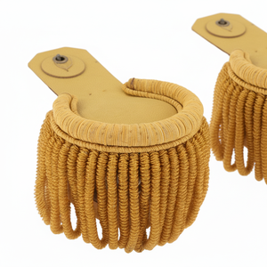 Epaulettes para Uniformes de Banda al por Mayor, Epaulettes con Flecos Blancos o Dorados, Epaulettes Personalizadas OEM para Hombro - Product Image 2