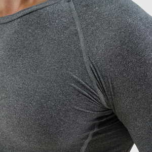 <b>Men</b> Compression T-Shirt Polyester Spandex <b>Stretch</b> Slim Fit Front Logo Gym Workout Athletic Training Quick Dry Breathable Wear - Product Image 6