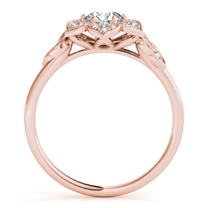 Anillo de Compromiso y Boda con Diamantes Cultivados en Laboratorio, Diseño Floral, Oro 10K/14K/18K, Plata 925/935, Joyería Fina de Lujo - Product Image 4