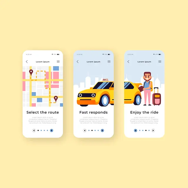 In App Taxi-Ontwikkeling De Gebruikers Boeken De Taxi Hebben Verschillende Voorkeuren, Zoals Een Enkele Persoon En Een Stel En Een Groep Frie