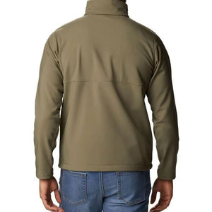 Veste polaire homme hiver vert olive finition soignée, fermeture éclair intégrale, col montant, coupe-vent, décontractée, pour l'extérieur, coupe régulière, extérieur en polyester - Product Image 4