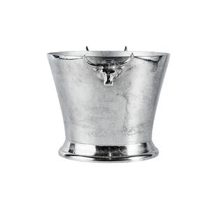 Enfriador de vino de aluminio fundido con diseño elegante, cubitera para champán con acabado plateado y asa con perilla para bar, fiestas y enfriadores de cerveza. - Product Image 5