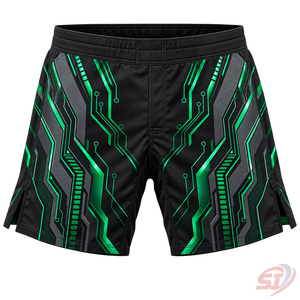 Custom Emerald Circuit MMA Fight <b>Shorts</b> <b>Grappling</b> <b>Shorts</b> Manufacturer OEM ODM Sublimated Training Sportswear - Product Image 1