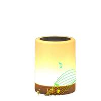 Lampe de chevet tactile avec lecteur audio sans fil, super basses, subwoofer, son puissant, prise en charge des clés USB et cartes TF, lumière de fête extérieure