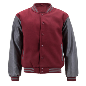 New Arrival Custom Men's Winter Casual Varsity Jacket Canvas <b>Wool</b>/Leather Trim Windproof Breathable Eco-Friendly Embroidered - Product Image 6