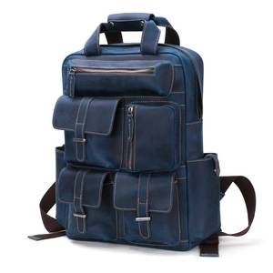 <b>Large</b> Capacity Waterproof <b>Leather</b> <b>Backpack</b> Vintage Anti-Theft Laptop Bag for Business Trip Rucksack LBP-0403 - Product Image 1