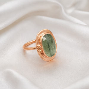 Green Kyanite Gemstone <b>Ring</b> 925 Silver <b>Brass</b> Ball Rose Gold Yellow Gold Plated Handmade Designer Jewelry for Christmas gift men - Product Image 3