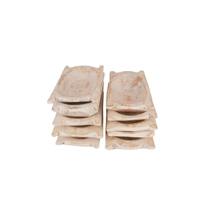 Bols à pâte en bois d'acacia de luxe romantiques et écologiques faits à la main au Viet Nam pour la décoration intérieure, bougies au parfum de cannelle - Product Image 4