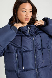 Manteau d'hiver matelassé pour femme en toile tricotée respirante avec logo personnalisé OEM, design bulle - Product Image 3