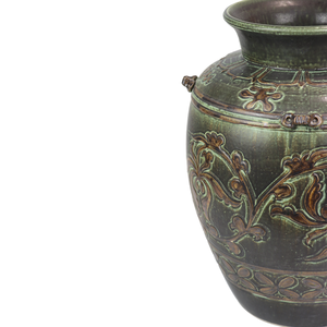 High Quality Traditional <b>Ceramic</b> Floor <b>Vases</b> Imitative-antique <b>Ceramic</b> <b>Vase</b> with Brown Chrysanthemum Patterns Blue Glaze - Product Image 6