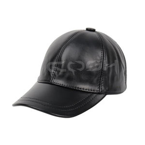 Casquette de baseball unisexe en cuir uni, finition douce, coutures durables, idéale pour les occasions décontractées et les activités de plein air - Product Image 1