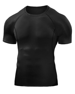 Mens Compression Gym <b>T</b> <b>Shirt</b> <b>90</b> <b>Polyester</b> <b>10</b> <b>Spandex</b> Custom Logo Quick Dry Breathable Sportswear - Product Image 2