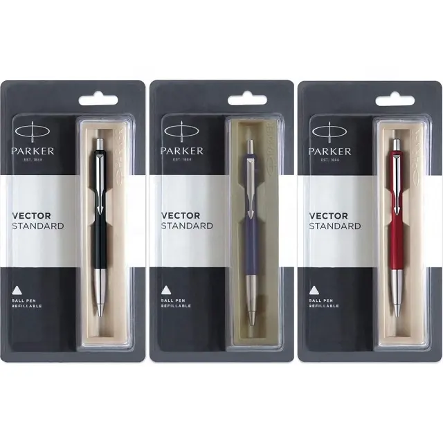 Best Sale Parker Vector Standard Trim Ballpoint Pens Black Blue Red Barrel Luxury Sleek Design Pen for Gift Office Employees