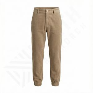 กางเกงลำลองผ้ากำมะหยี่ลายทางของผู้ชายย้อนยุคขากว้างกางเกงกีฬาหลวมกางเกงผ้าลูกฟูกของผู้ชายกางเกงทำงานกางเกงฤดูหนาว - Product Image 2