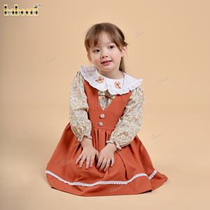 Vestido de Otoño para Niñas, de Algodón Grueso, con Bordado Floral a Mano - ODM DR4486 - Product Image 6