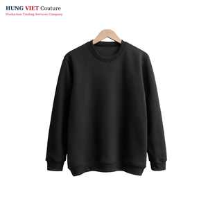 Hot Sale Wholesale 380g 100% Cotton Puff Silk Screen Printing Terry Crewneck Blank Plain Custom <b>Hoodies</b> <b>Mens</b> Sweatshirt - Product Image 4