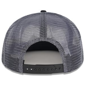 Casquette trucker unisexe 6 panneaux, dos en maille noire avec applique drapeau américain, ajustement réglable, style décontracté, adulte, printemps-été - Product Image 6