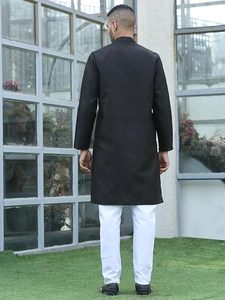 Conjunto de Kurta y Pijama de Algodón para Hombre, Diseño Tejido, Ropa Étnica Tradicional, Atuendo Festivo, para Bodas y Casual - Product Image 2