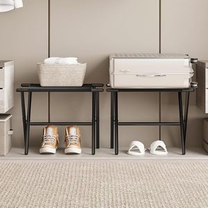 Porte-bagages en métal au design moderne, avec revêtement en poudre, pour la maison, l'hôtel, la chambre à coucher, rangement - Product Image 4