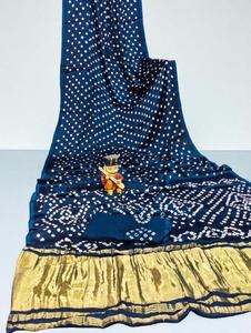 Premium Modal Gajji Silk Bandhej <b>Saree</b> with Royal Ethnic Appeal - Product Image 3
