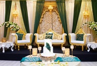 Panneaux en cuir de luxe pour décoration de scène de mariage, décoration de coulisses de mariage, panneaux en cuir capitonnés, canapé de mariage britannique et asiatique