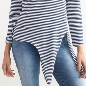 Camiseta Casual de Verano para Mujer, Talla Grande, Holgada, de Poliéster, con Corte Lateral Ancho, de Secado Rápido, Ligera, con Decoración de Logotipo - Product Image 3