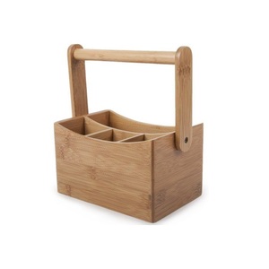 Artisan Wooden <b>Caddy</b> Organizer for <b>Kitchen</b> Essentials Bathroom Counter Coffee Bar Dining Area and Home Organization - Product Image 4