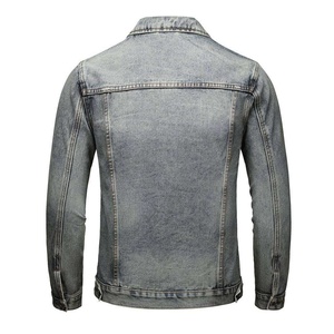 Wholesale Spring Men's High Quality Eco-Friendly Breathable Quick Dry 100% Cotton <b>Denim</b> <b>Jacket</b> Short Vintage Fashion Front - Product Image 2