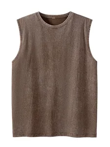 เสื้อกล้ามผ้าฝ้ายคลาสสิกสำหรับผู้ชาย โรงงานผลิตเสื้อผ้าตามสั่ง - Product Image 6