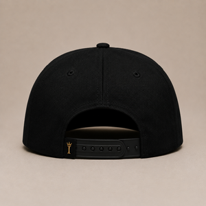 Gorra Snapback Personalizada al por Mayor con Bordado 3D Dorado, Logotipo de Corona, Sarga de Algodón Negra, Estilo Hip Hop, Visera Plana, 5 Paneles, Alta Calidad - Product Image 3