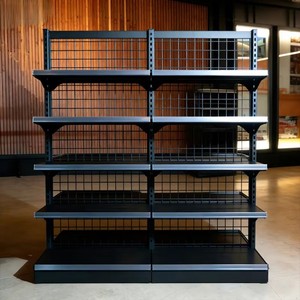 ชั้นวางสินค้าแบบปรับได้ JIUSHUN Grid Backplane ทำจากเหล็กแผ่นรีดเย็น สำหรับร้านค้าปลีกในห้างสรรพสินค้า - Product Image 1