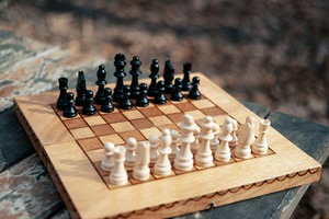 <b>Wood</b> <b>Chess</b> <b>Set</b> With Black And White Pieces Durable For Playing Unisex - Product Image 4