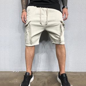 Nouveauté 2023 : Short cargo d'été pour homme, taille élastique, coupe ample, style décontracté, 100% coton, motif uni, séchage rapide, respirant, longueur genou - Product Image 3