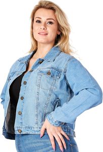 Veste en jean pour femme, bleu vintage, en coton, style décontracté, boutonnée, légère, élégante, pour tous les jours, qualité supérieure - Product Image 5