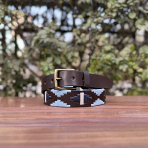 Ceinture Polo en Cuir de Buffle Véritable avec Boucle Ardillon en Alliage de Zinc, Largeur 35MM, Finition Artisanale au Fil Ciré Recyclé, Traitement Chimique Italien - Product Image 1