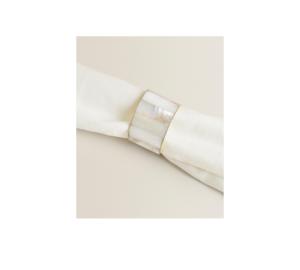 Porte-serviettes personnalisés faits à la main en nacre pour dîner de mariage, anneau de serviette de luxe festif, accessoire de serviette en coquillage pour la table - Product Image 2