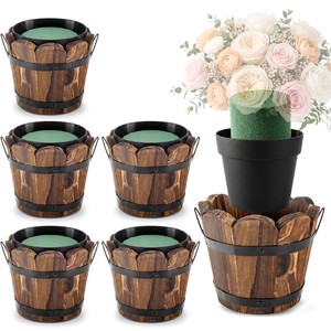 Vases et pots à fleurs en bois de Sheesham, fabrication sur mesure, vente en gros |   Aqdus Saleem Inde - Product Image 5