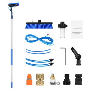 Kit Asta Estensibile per Pulizia Pannelli Solari 30FT con Tubo da 65.6FT e Spazzola Rotante a 180 Gradi, Macchina per Pulizia Pannelli ad Acqua - Product Image 1
