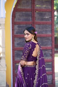 Beautiful Latest Designer Premium Soft Silk Embellished Lehenga Choli Collection Casual Reversible ODM Wedding Wear - Product Image 3