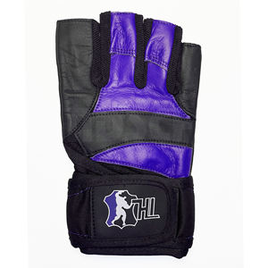 Gants de musculation professionnels Deep Purples avec bandes de maintien robustes pour les poignets |   Poignée antidérapante de qualité supérieure pour un équipement de musculation ultime - Product Image 4