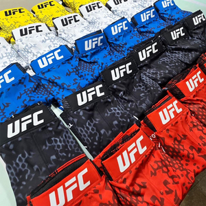 T-shirt sans manches UFC pour homme, blanc, sublimation, MMA, polyester, séchage rapide, coupe ample, logo imprimé sur toute la longueur, arts martiaux mixtes - Product Image 6
