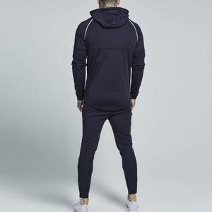 Ensemble de survêtement d'hiver personnalisable pour hommes – Nouveau design, manches longues, col à capuche, couleur unie, grandes tailles, vêtements de sport écologiques – En promotion - Product Image 2
