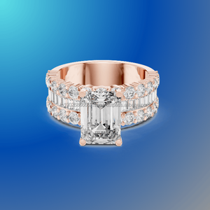 Anillo de piedra natal de 10K adornado con cuentas | Anillo de piedras preciosas creado en laboratorio de joyería de regalo personalizado | Lujo asequible - Product Image 1