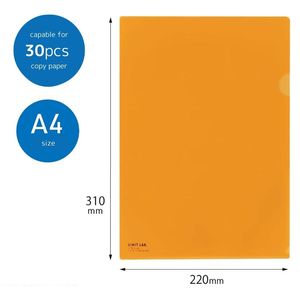 Porte-documents transparent A4 sac de documents en forme de L PP dossier de fichiers en plastique fichier d'impression Transparent pince à page unique papeterie japonaise - Product Image 2