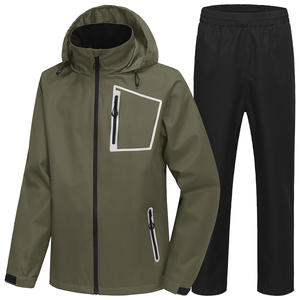 Ensemble veste coupe-vent et pantalon pour performance en extérieur, broderie personnalisée, tenue de sport homme/femme, course à pied - Product Image 1