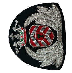 Badges de blazer de luxe haut de gamme, personnalisés, brodés à la main, avec travail 3D en relief et fils de bullion, qualité supérieure - Product Image 2