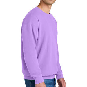 เสื้อสเวตเชิ้ตคอกลมสีม่วงสำหรับผู้ชาย ทรงปกติ สีพื้น ผ้าถัก สวมใส่สบายๆ สำหรับฤดูใบไม้ร่วง - Product Image 2