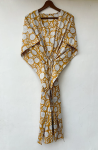 Vestido Kaftán sin Mangas de Algodón con Estampado Floral Tropical, Estilo Casual de Verano para Mujer, Playa, Islas del Pacífico Asiático - Product Image 2